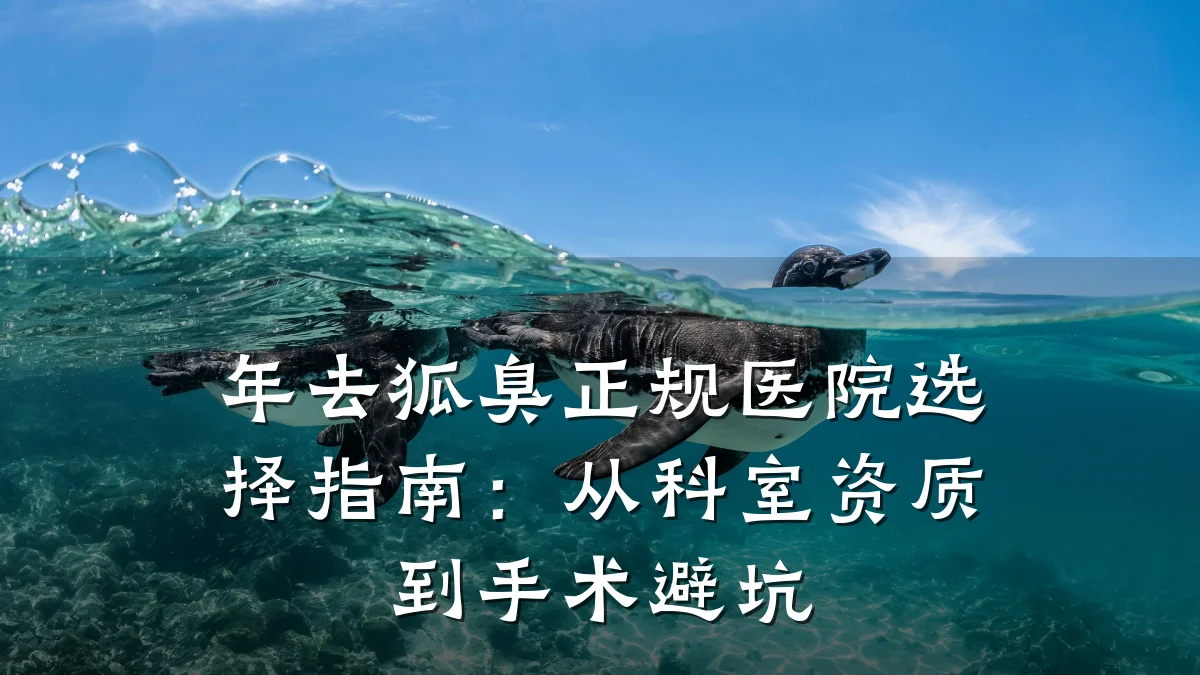 年去狐臭正规医院选择指南:从科室资质到手术避坑