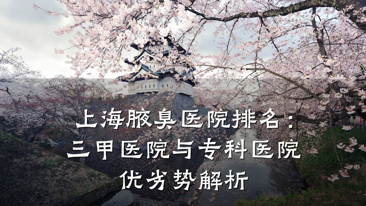 上海腋臭医院排名:三甲医院与专科医院优劣势解析