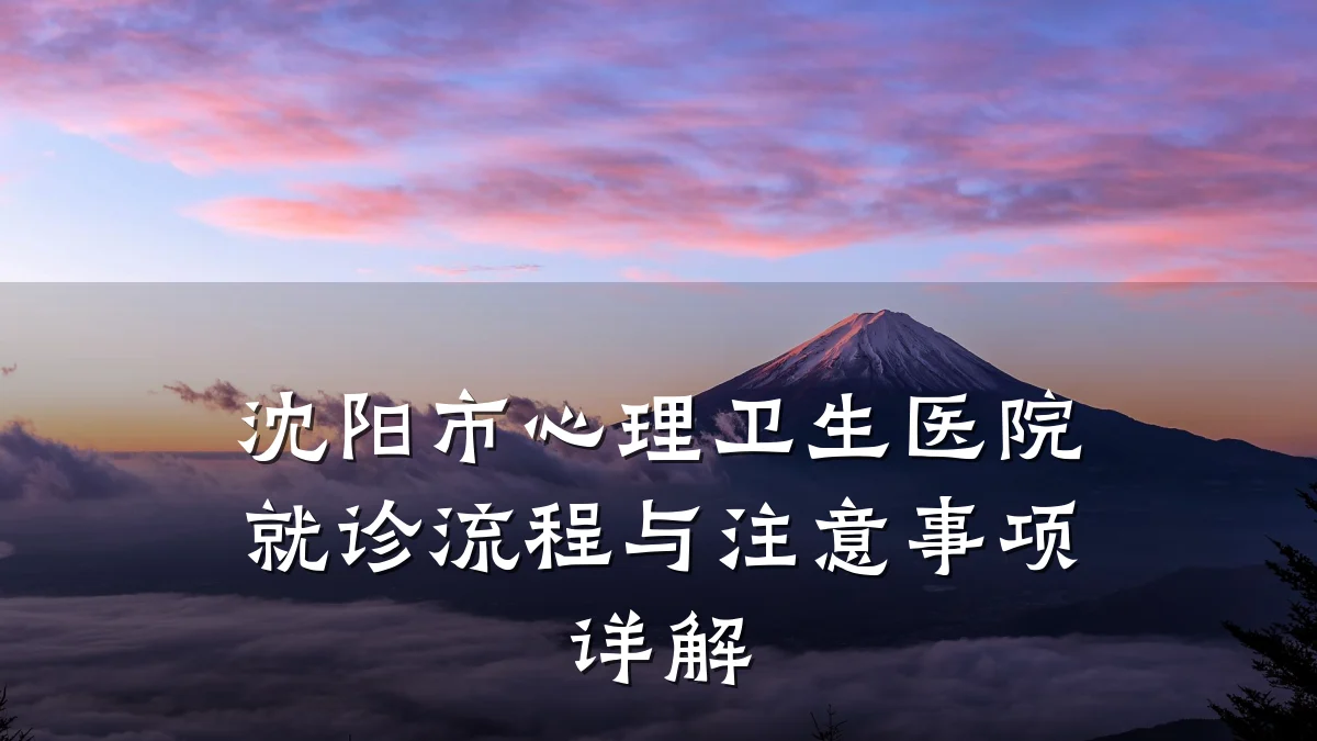 沈阳市心理卫生医院就诊流程与注意事项详解