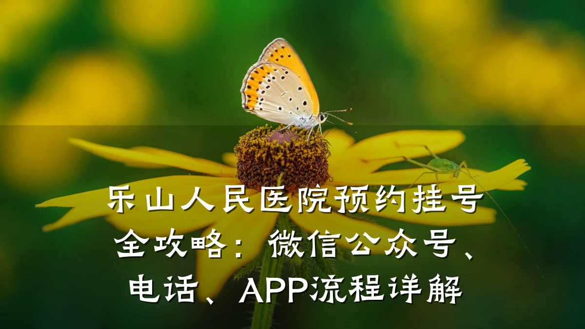 乐山人民医院预约挂号全攻略:微信公众号、电话、APP流程详解