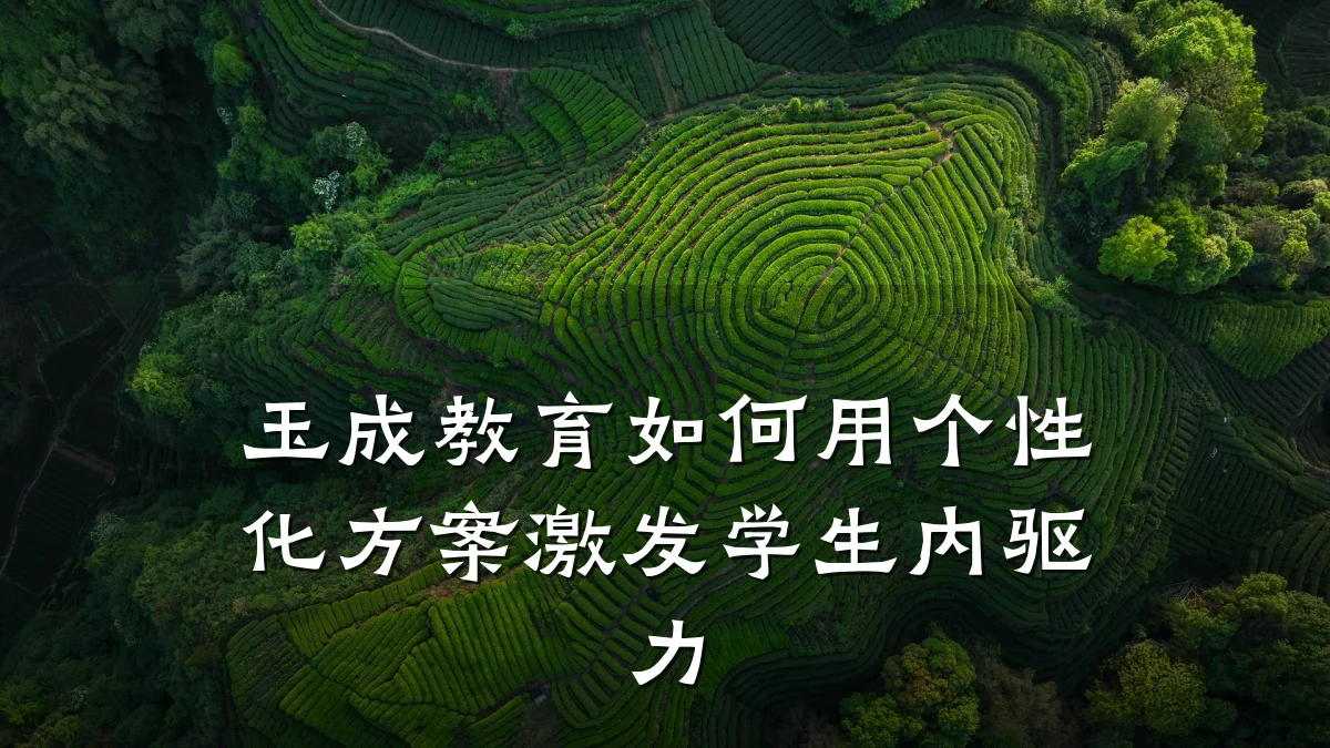 玉成教育如何用个性化方案激发学生内驱力